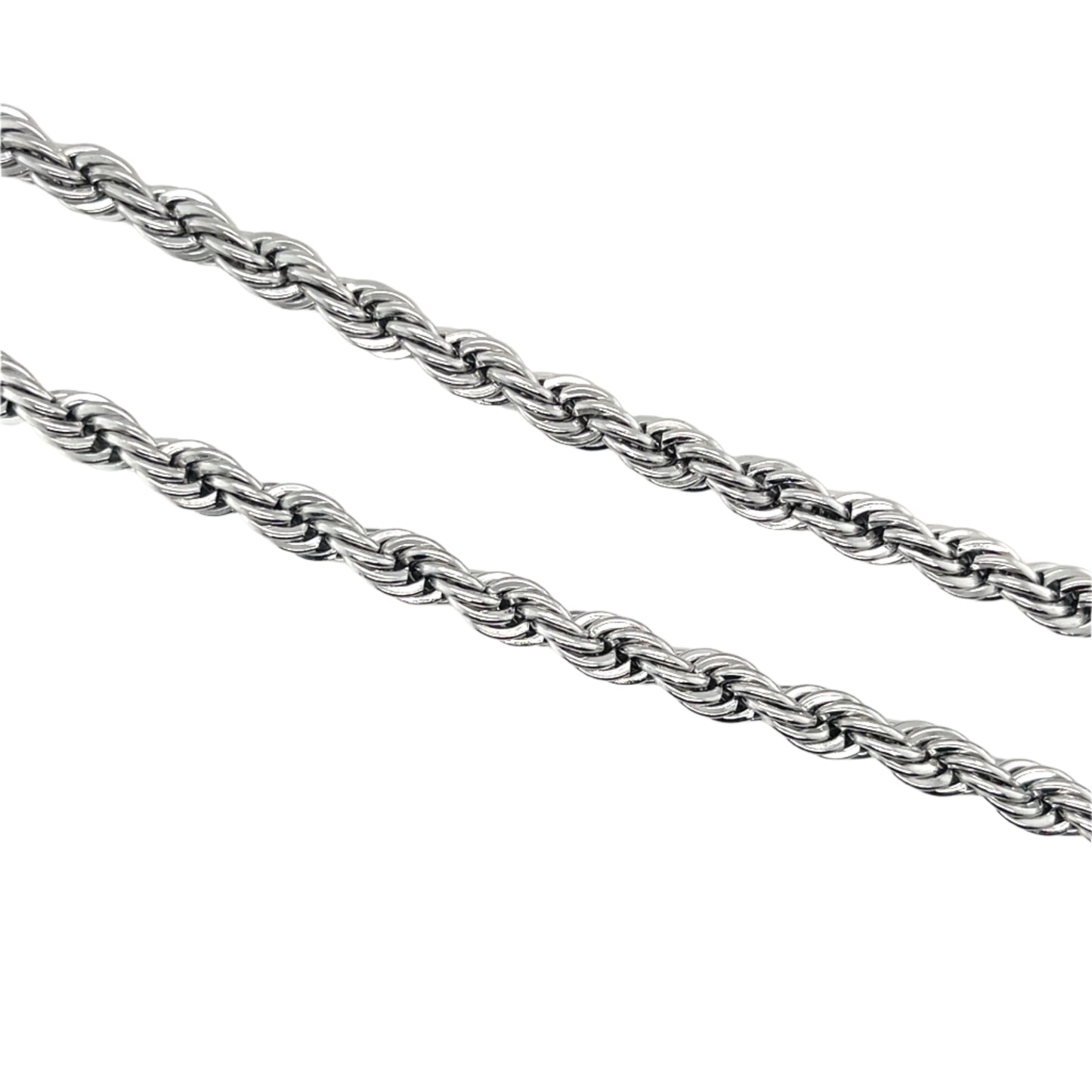 Silver Rope Chain Necklace