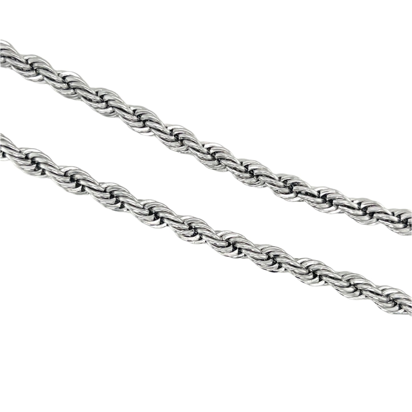 Silver Rope Chain Necklace