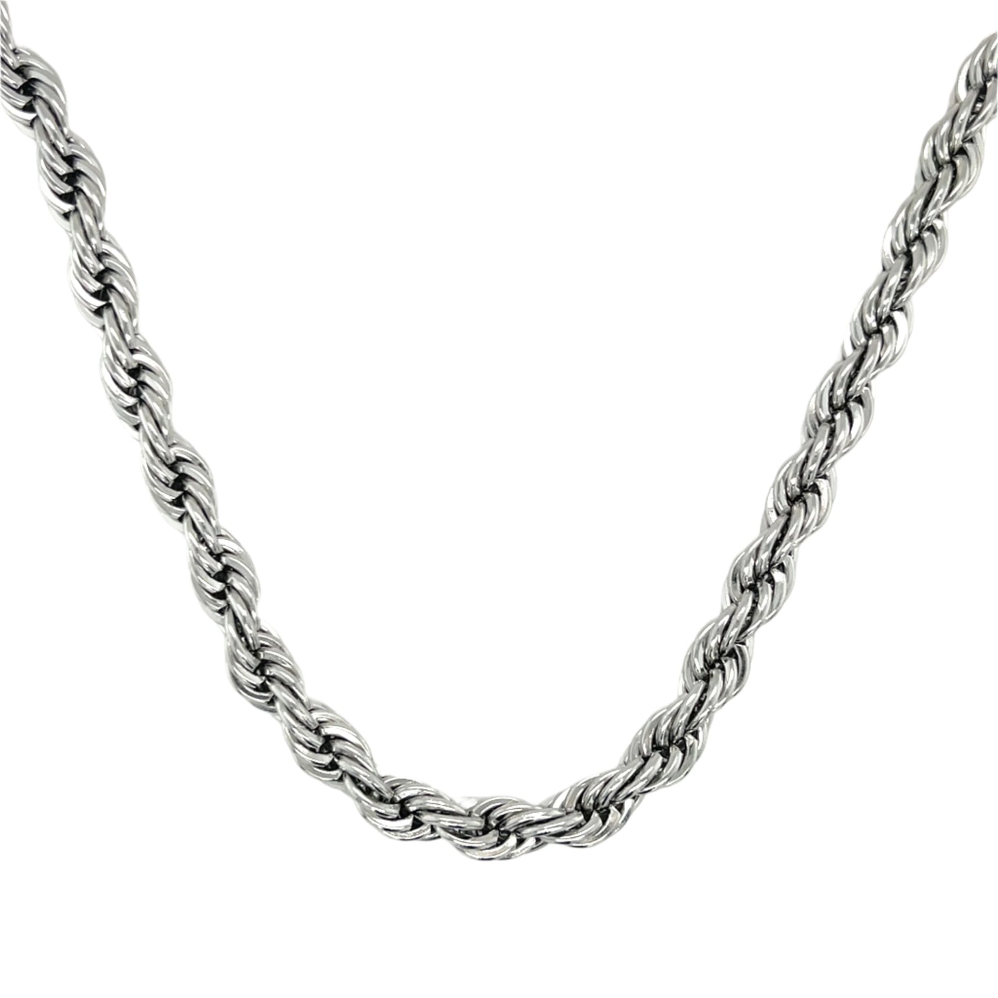 Silver Rope Chain Necklace