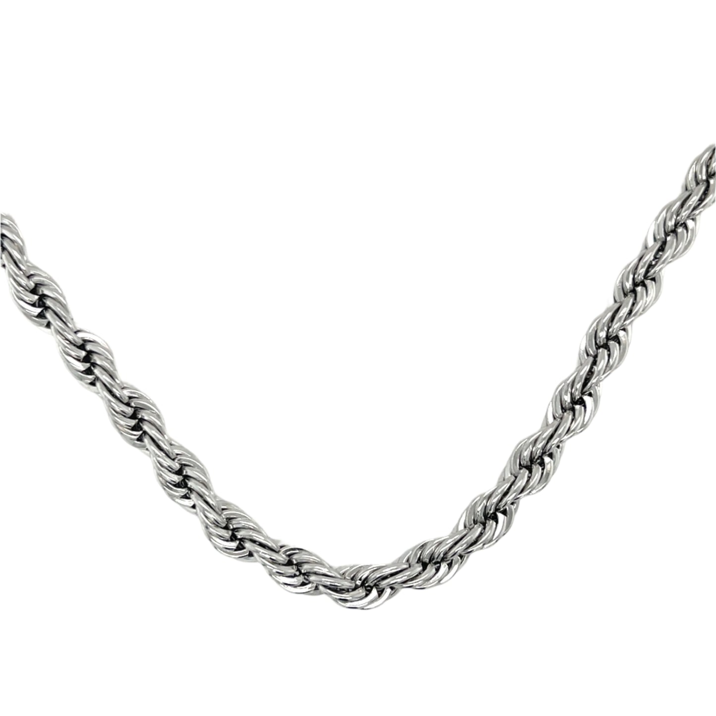 Silver Rope Chain Necklace