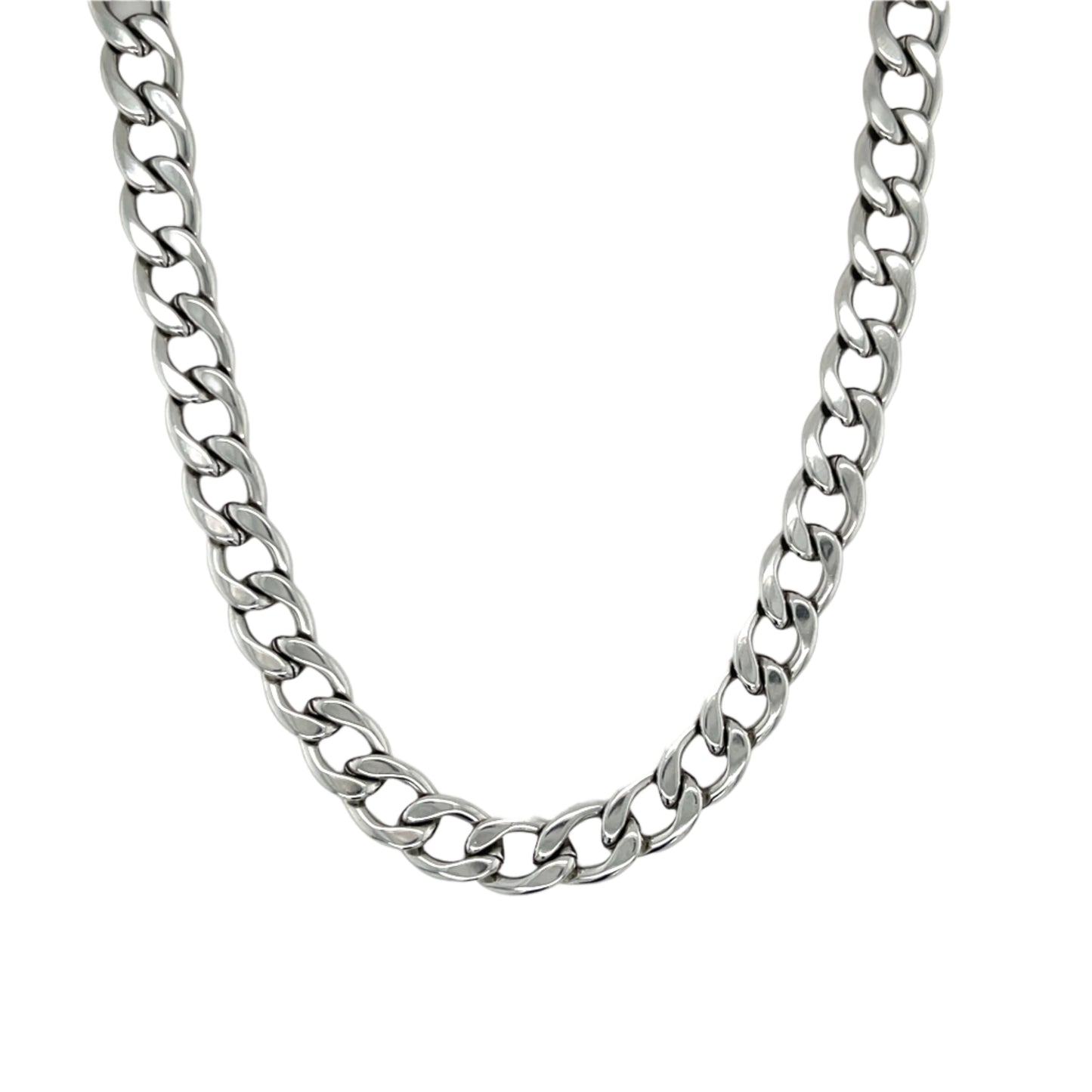 Silver Cuban Link Necklace